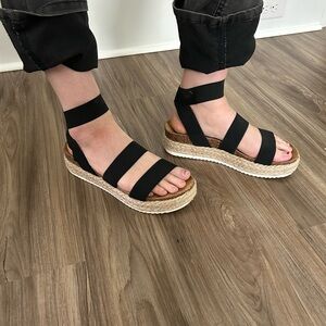 Steve Madden kimmie espadrille platform sandals, size 11, fits like a 10.